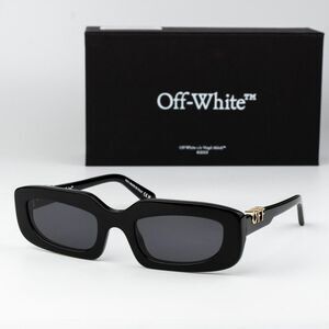 Off-White RENTON Sunglasses Black Rectangle OERI13C RENTON 1007 NEW AUTHENTIC